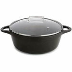 Casseruola con coperchio Valira 4141/25 Nero Ø 24 cm - Augustea Shop