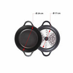 Casseruola con coperchio Valira 4141/25 Nero Ø 24 cm - Augustea Shop