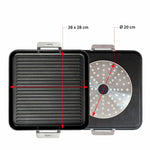 Griglia Valira 4652/25 28 x 28 cm 25 x 28 cm Nero Metallo Alluminio Ø 28 cm - Augustea Shop