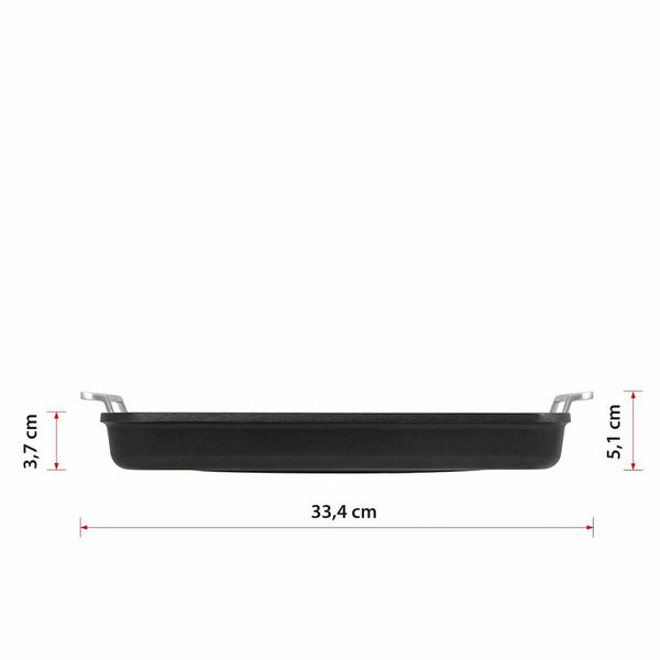 Griglia Valira 4652/25 28 x 28 cm 25 x 28 cm Nero Metallo Alluminio Ø 28 cm - Augustea Shop