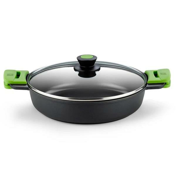Casseruola con coperchio BRA PRIOR Nero Alluminio 2,3 L Ø 24 cm (1 Unità) - Augustea Shop