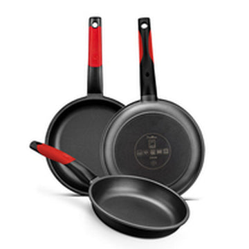 Non-stick frying pan BRA A411220 Ø 20 cm Red Stainless steel Aluminium