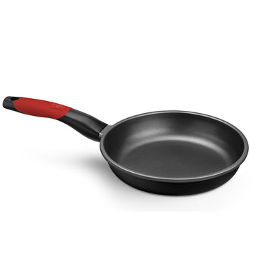 Non-stick frying pan BRA A411224 Ø 24 cm Black Red Stainless steel Aluminium