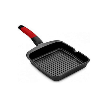 Padella griglia ROSSA 28x28 cm BRA A411428 ideale per cucina moderna