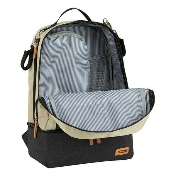 Borsa Sportiva con Portascarpe Safta M883 Beige Grigio scuro 15 L - Augustea Shop