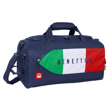 Borsa da Palestra Benetton Flag Blu Marino 50 x 25 x 25 cm