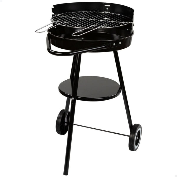 Barbecue a Carboni con Ruote Aktive Alluminio Metallo smaltato textilene 42 x 76,5 x 42 cm Nero - Augustea Shop