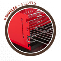 Barbecue a Carboni con Ruote Aktive Acciaio Plastica Metallo smaltato 66 x 85 x 44 cm Rosso - Augustea Shop