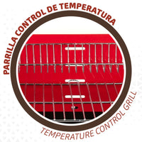 Barbecue a Carboni con Ruote Aktive Acciaio Plastica Metallo smaltato 66 x 85 x 44 cm Rosso - Augustea Shop