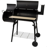 Barbecue a Carboni con Ruote Aktive Acciaio Plastica Metallo smaltato 106 x 106 x 61 cm Nero - Augustea Shop