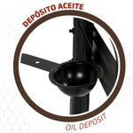 Barbecue a Carboni con Ruote Aktive Acciaio Plastica Metallo smaltato 106 x 106 x 61 cm Nero - Augustea Shop