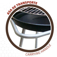 Barbecue a Carboni con Ruote Aktive Metallo smaltato 51 x 82 x 51 cm Nero - Augustea Shop