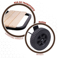 Barbecue a Carboni con Ruote Aktive Metallo smaltato 100,5 x 88,5 x 40 cm Nero - Augustea Shop