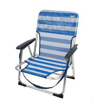 Sedia da Spiaggia Aktive Bianco Blu Marino 55 x 35 x 72 cm 44 x 35 x 72 cm