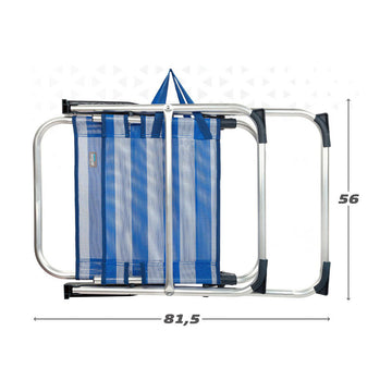 Beach Chair Aktive White Navy Blue 56 x 50 x 88 cm 48 x 50 x 88 cm Sailor