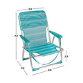 Sedia da Spiaggia Aktive Turchese 55 x 35 x 72 cm