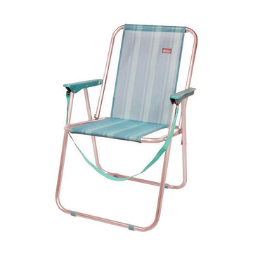 Sedia da Spiaggia Aktive Mediterran Bianco Turchese 53 x 44 x 76 cm