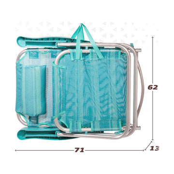 Beach Chair Aktive Mediterran White Turquoise 48 x 45,5 x 84 cm