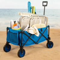 Carrello Multiuso Aktive Azzurro Nero Poliestere PVC Acciaio 88 x 108 x 47 cm Pieghevole Spiaggia - Augustea Shop