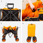 Carrello Multiuso Aktive Arancio Poliestere PVC Acciaio 86 x 108 x 44 cm Pieghevole Spiaggia - Augustea Shop