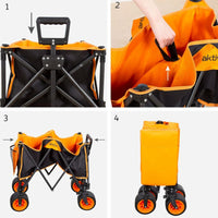 Carrello Multiuso Aktive Arancio Poliestere PVC Acciaio 86 x 108 x 44 cm Pieghevole Spiaggia - Augustea Shop