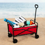 Carrello Multiuso Aktive Rosso Poliestere Acciaio 65 x 94 x 40 cm Pieghevole Spiaggia - Augustea Shop