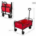 Carrello Multiuso Aktive Rosso Poliestere Acciaio 65 x 94 x 40 cm Pieghevole Spiaggia - Augustea Shop