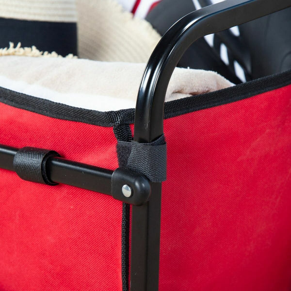 Carrello Multiuso Aktive Rosso Poliestere Acciaio 65 x 94 x 40 cm Pieghevole Spiaggia - Augustea Shop