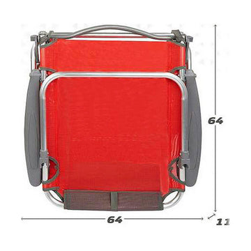Sedia da Spiaggia Aktive Rosso 51 x 45 x 76 cm