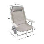 Sedia da Spiaggia Aktive Beige Grigio 51 x 45 x 76 cm - Augustea Shop