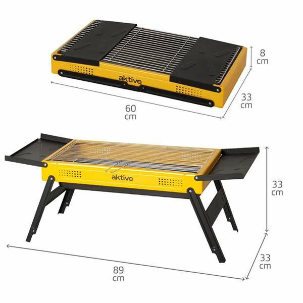 Barbecue Portatile Aktive Acciaio 89 x 33 x 33 cm Giallo - Augustea Shop