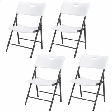 Sedia Pieghevole Lifetime Bianco 4 Unità 50 x 58 x 83 cm
