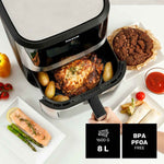 Friggitrice ad Aria Taurus Nero 2100 W 8 L