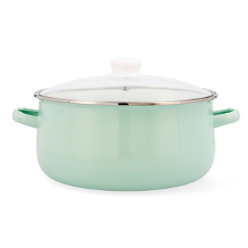 Casserole with glass lid Quid Cocco 26 cm Enamelled Steel