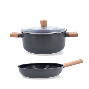 Cookware Bidasoa Mia Grey 2 Pieces