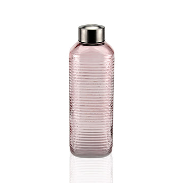 Water bottle Versa Pink Glass Aluminium 1 L 8,3 x 23,5 x 8,3 cm