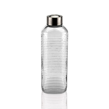 Bottiglia d'acqua Versa Trasparente Vetro Alluminio 1 L 8,3 x 23,5 x 8,3 cm
