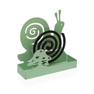 Support for mosquito coils Versa Green Metal 5 x 17 x 17 cm Snail