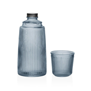 Bottiglia d'acqua Versa Azzurro Vetro Alluminio 10,3 x 26 x 10,3 cm