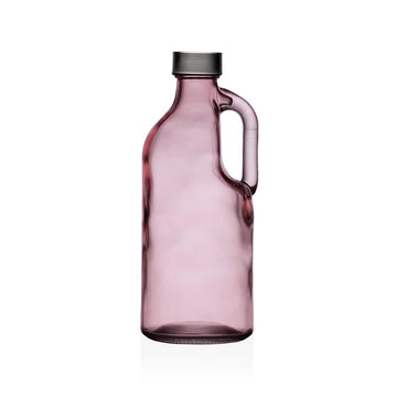 Water bottle Versa Pink Glass Aluminium