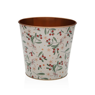 Vaso Versa Metallo Minimalista Bacche 17,5 x 16,5 x 17,5 cm