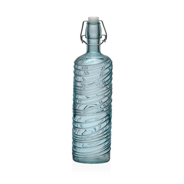 Bottiglia d'acqua Versa Turchese Vetro Alluminio 1 L 8,2 X 30,6 X 8,2 CM