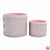 Set di vasi da fiori DKD Home Decor Cemento 2 Pezzi 2 Unità (17 x 17 x 15 cm) - Augustea Shop
