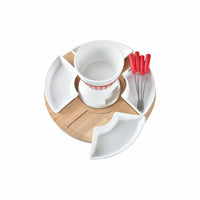 Fonduta DKD Home Decor Rosso 26,5 x 26,5 x 1,5 cm (10 pcs) - Augustea Shop
