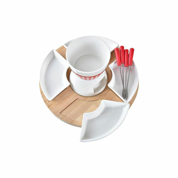 Fonduta DKD Home Decor Rosso 26,5 x 26,5 x 1,5 cm (10 pcs) - Augustea Shop