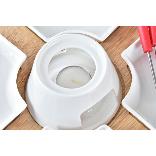 Fonduta DKD Home Decor Rosso 26,5 x 26,5 x 1,5 cm (10 pcs) - Augustea Shop