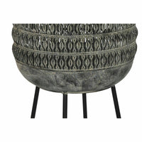 Set di vasi da fiori DKD Home Decor Consumato 32 x 32 x 84 cm Metallo (2 Unità) - Augustea Shop