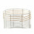 Set di Vasi DKD Home Decor Bianco Naturale Metallo Rattan Quadrato 25 x 25 x 32 cm (2 Unità) - Augustea Shop