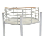 Set di Vasi DKD Home Decor Bianco Naturale Metallo Rattan Quadrato 25 x 25 x 32 cm (2 Unità) - Augustea Shop