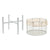 Set di Vasi DKD Home Decor Bianco Naturale Metallo Rattan Quadrato 25 x 25 x 32 cm (2 Unità) - Augustea Shop